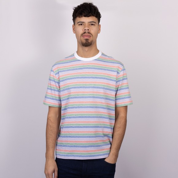 PS Paul Smith Mens Multicoloured Horizontal Stripe T-Shirt #3
