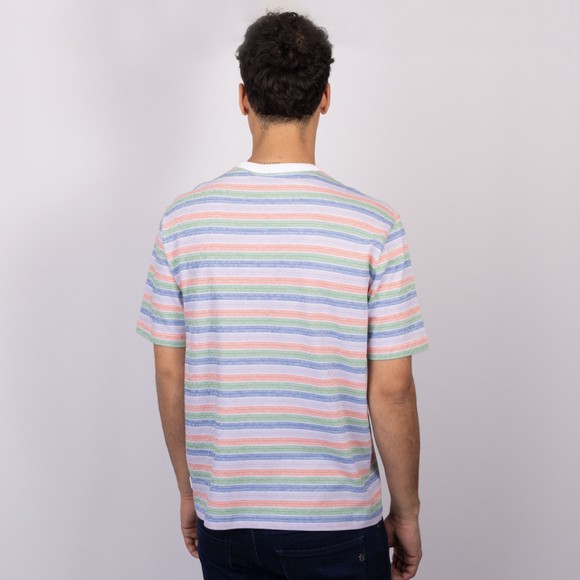 PS Paul Smith Mens Multicoloured Horizontal Stripe T-Shirt #4
