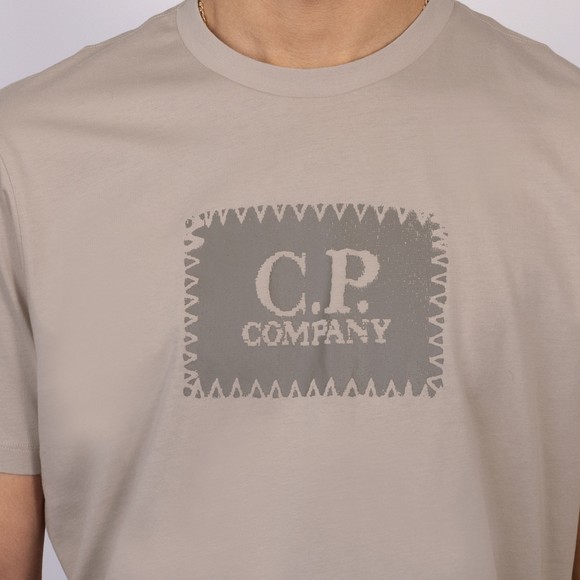 C.P. Company Mens Grey Stamp Logo T Shirt #3