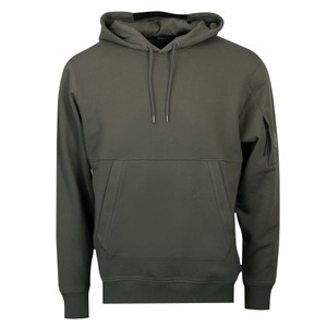 Diagonal Raised Fleece Hooded Lens Sweatshirt