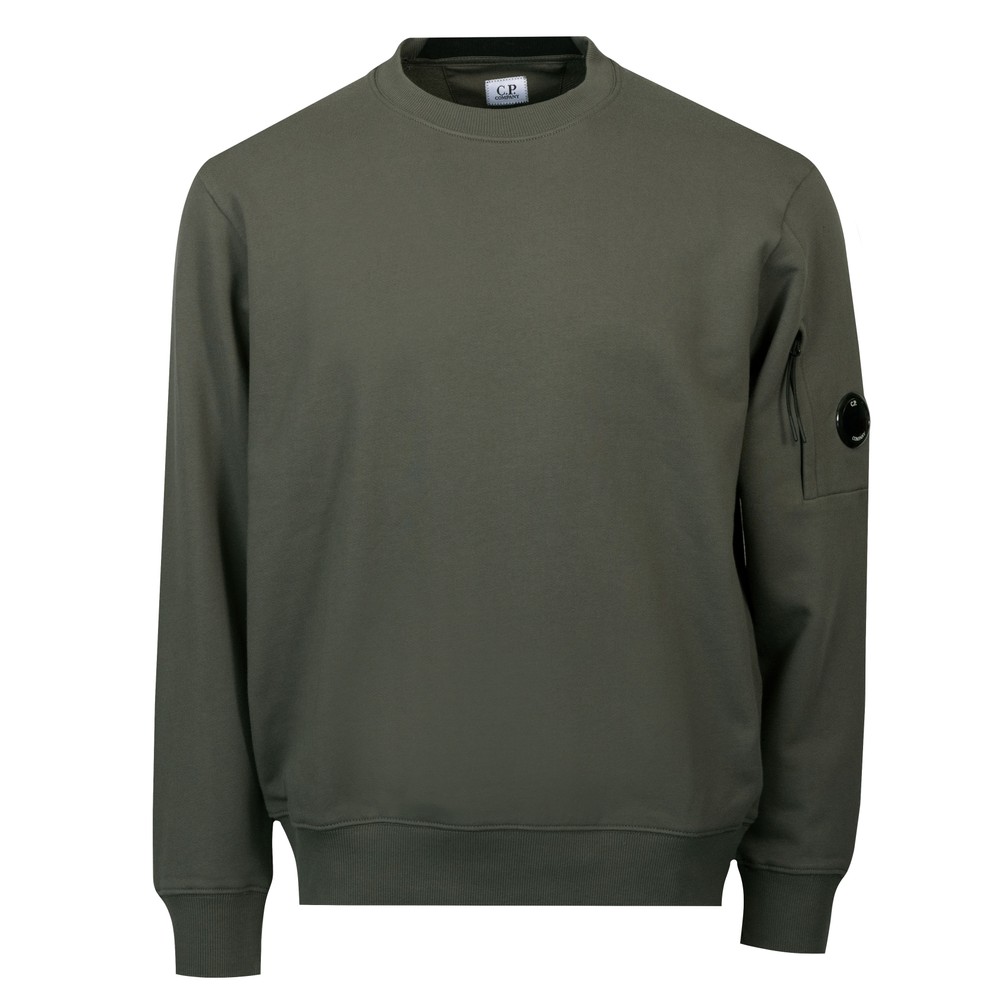 Diagonal Raised Fleece Lens Crew Neck Sweatshirt