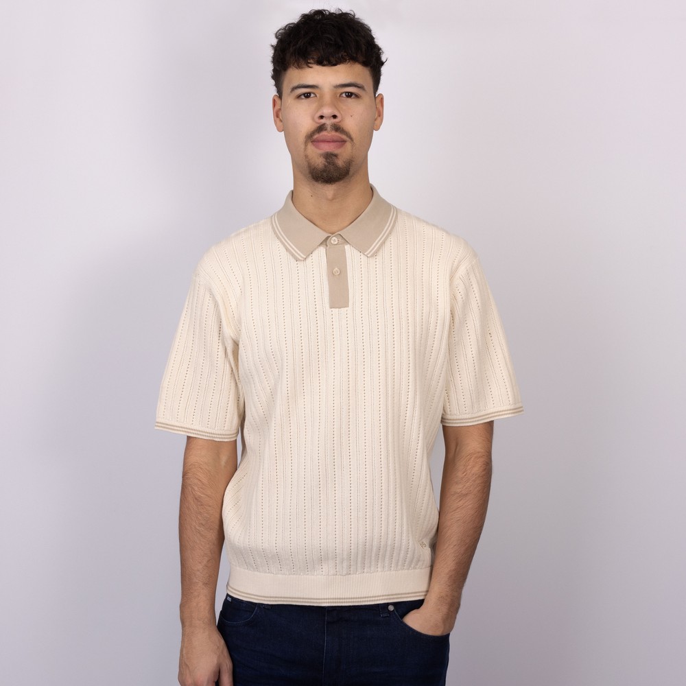PS Paul Smith Tipping Knitted Polo Shirt | Oxygen Clothing