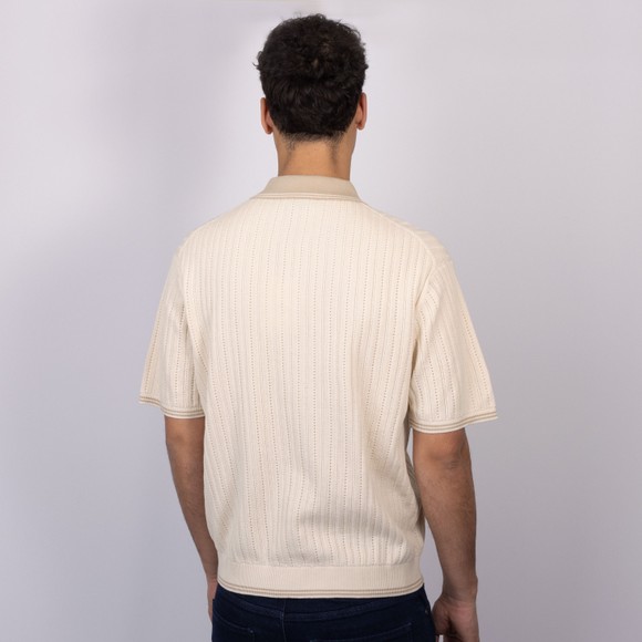 PS Paul Smith Mens White Tipping Knitted Polo Shirt #4