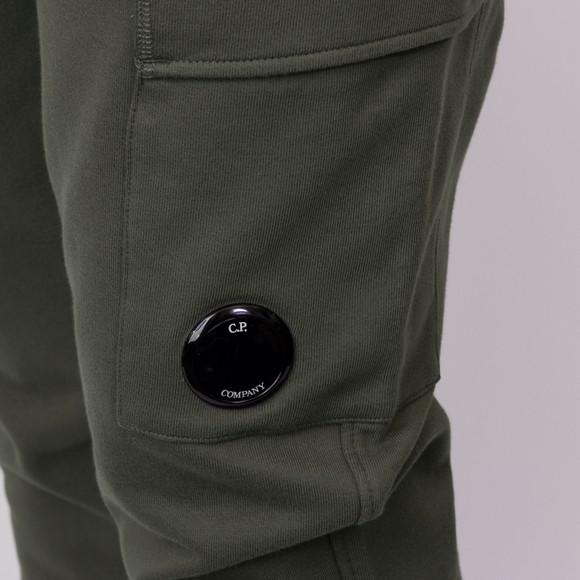 C.P. Company Mens Grey Diagonal Raised Fleece Cargo Lens Sweatpants #3