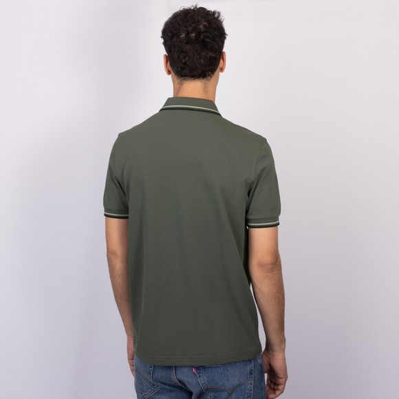 Fred Perry Mens Green Twin Tipped Polo Shirt #4