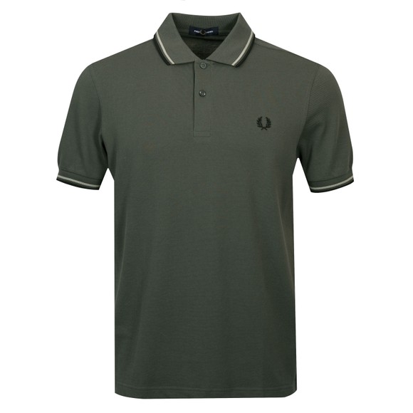 Fred Perry Mens Green Twin Tipped Polo Shirt #1