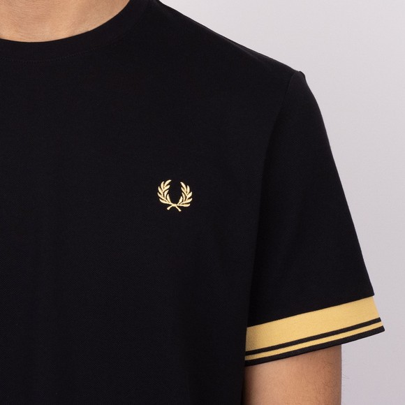 Fred Perry Mens Black Twin Tipped Cuff T-Shirt #3