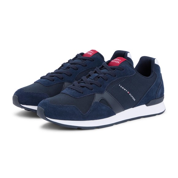 Tommy Hilfiger Mens Blue Maxlite Mix Trainer