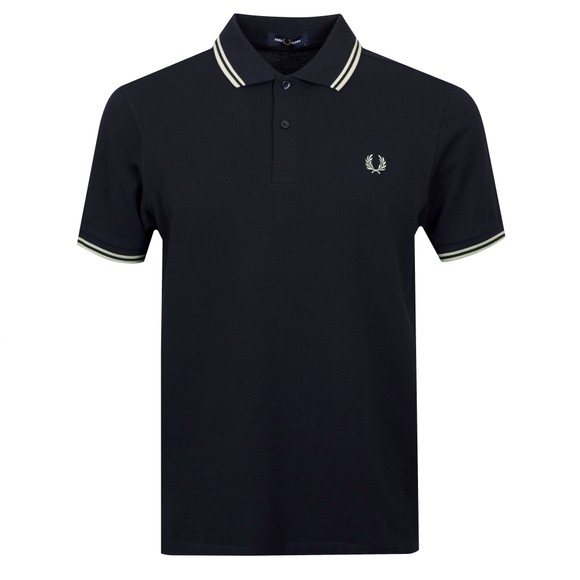 Fred Perry Mens Blue Twin Tipped Polo Shirt #1