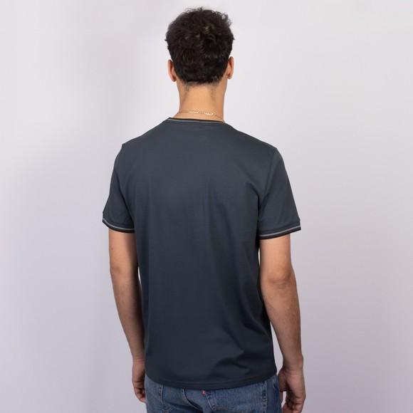 Fred Perry Mens Blue Pocket Detail Pique T-Shirt #4