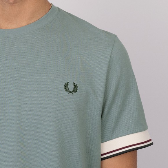 Fred Perry Mens Blue Twin Tipped Cuff T-Shirt #3