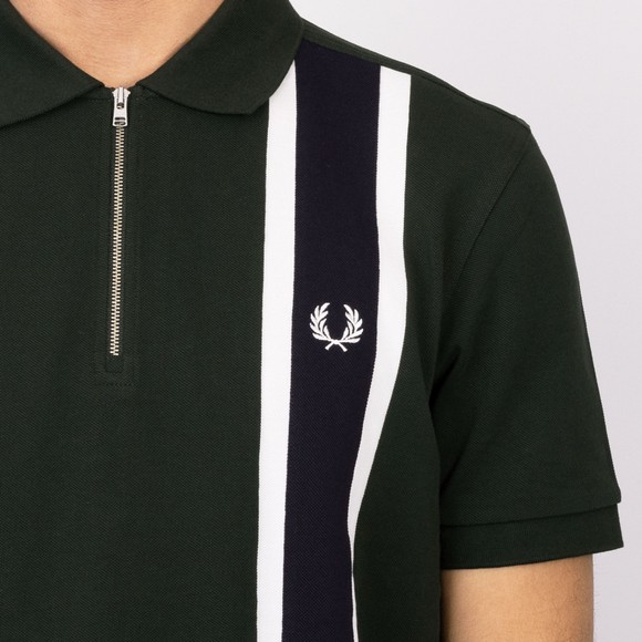 Fred Perry Mens Green Tramline Polo Shirt #3