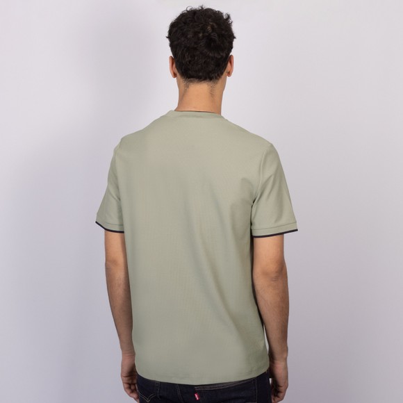 Fred Perry Mens Green Pocket Detail Pique T-Shirt #4