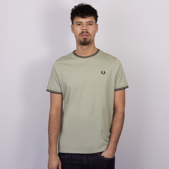 Fred Perry Mens Green Twin Tipped T-Shirt #2