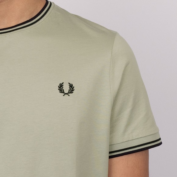 Fred Perry Mens Green Twin Tipped T-Shirt #3