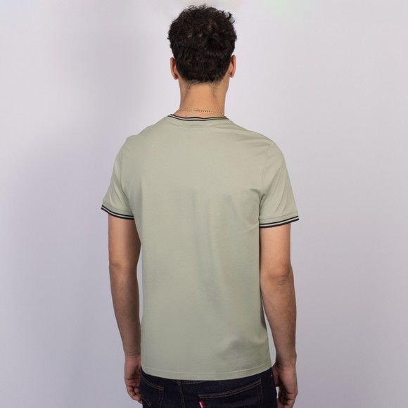 Fred Perry Mens Green Twin Tipped T-Shirt #4