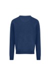 Fynch Hatton Mens Blue Superfine Cotton V Neck Jumper