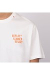 Replay Mens White Summer Resort Print T-Shirt