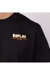 Replay Mens Black Fiji Print T-Shirt