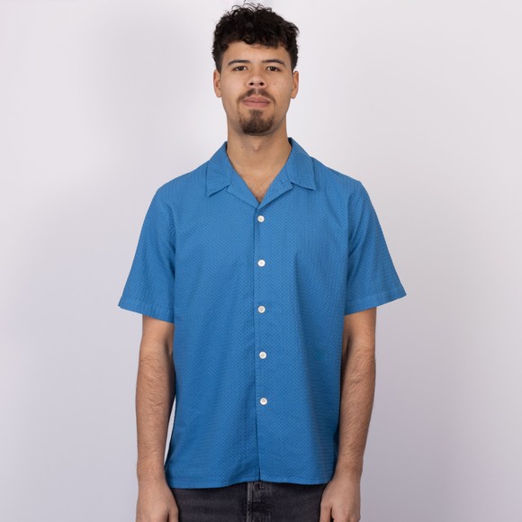 PS Paul Smith Mens Blue Textured Casual Fit Short Sleeve Shirt #3