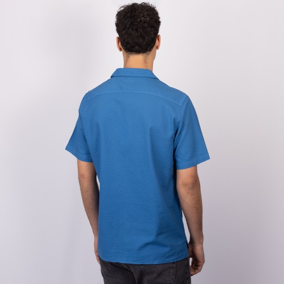 PS Paul Smith Mens Blue Textured Casual Fit Short Sleeve Shirt #4