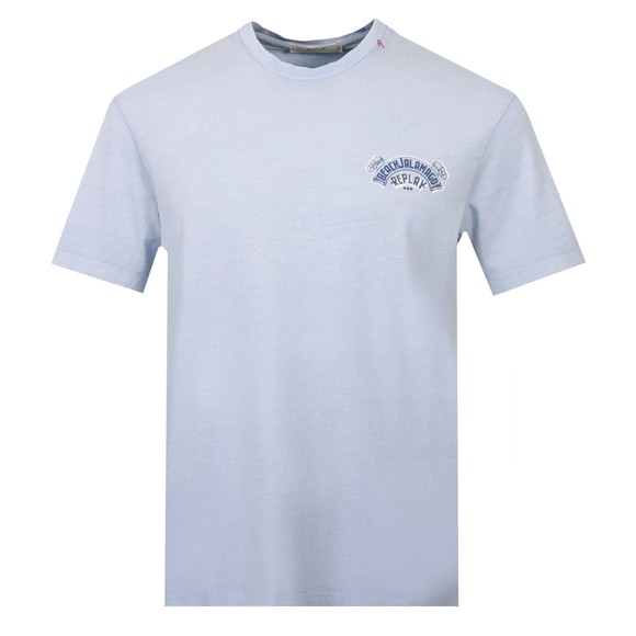 Replay Mens Blue Beach Print T-Shirt