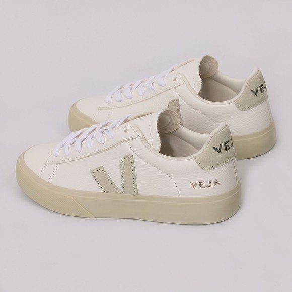 Veja Womens White Campo Leather Trainer #3