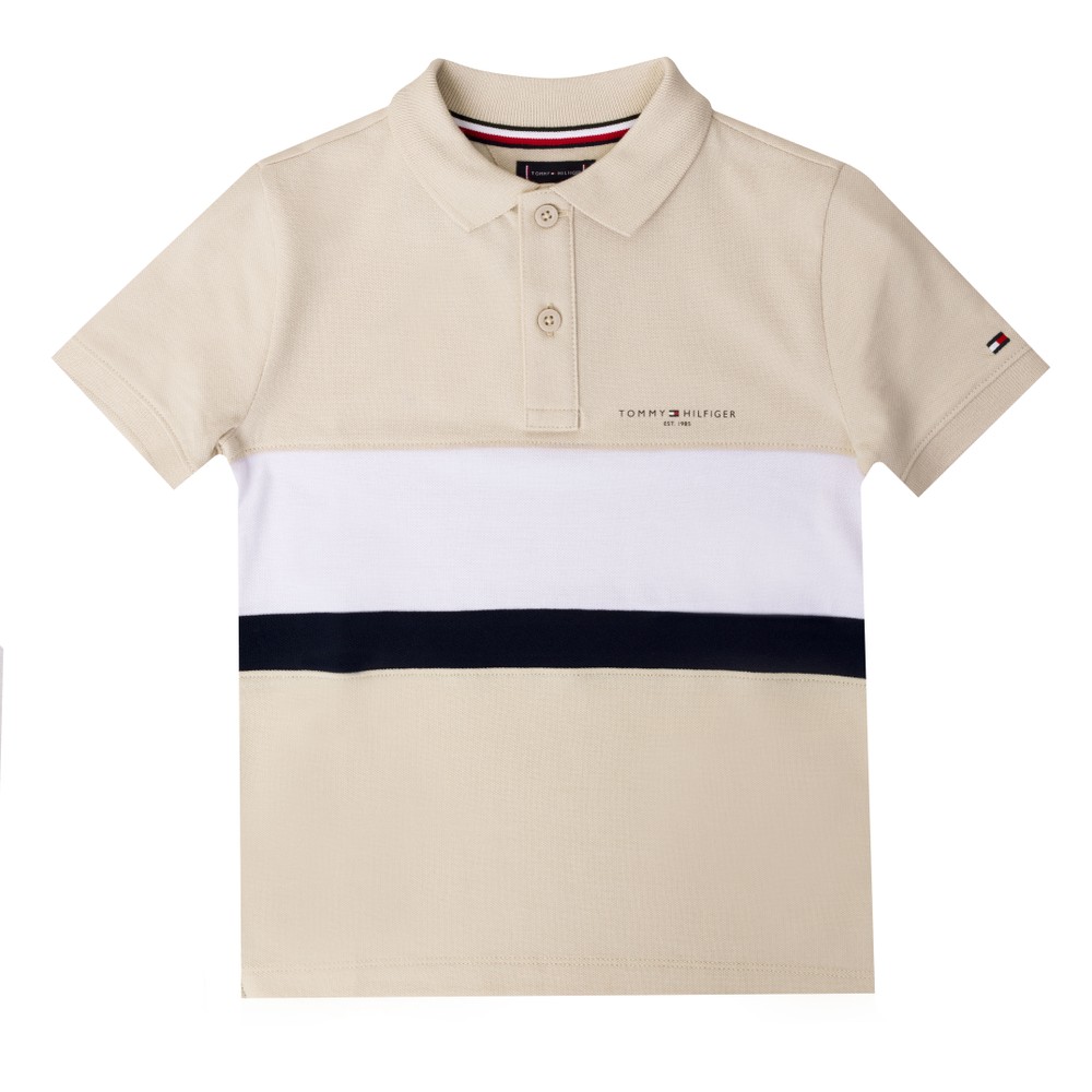 Mini Corp Emb Colourblock Polo Shirt