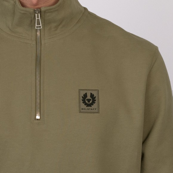 Belstaff Mens Green Half Zip Sweatshirt #4