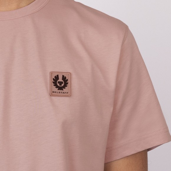 Belstaff Mens Pink Patch Logo T Shirt #4