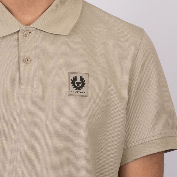 Belstaff Mens Beige Short Sleeve Polo Shirt #4