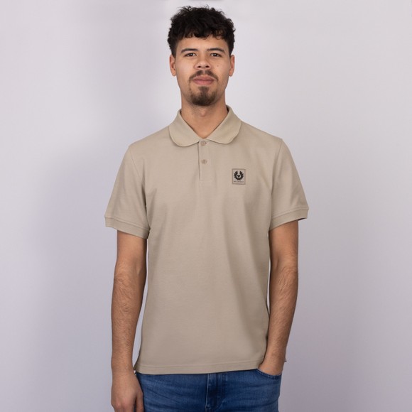 Belstaff Mens Beige Short Sleeve Polo Shirt #2