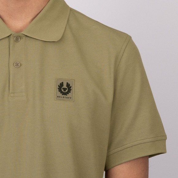 Belstaff Mens Green Short Sleeve Polo Shirt #4