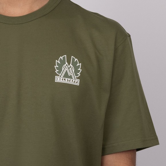 Belstaff Mens Green Mountain Logo T-Shirt #3