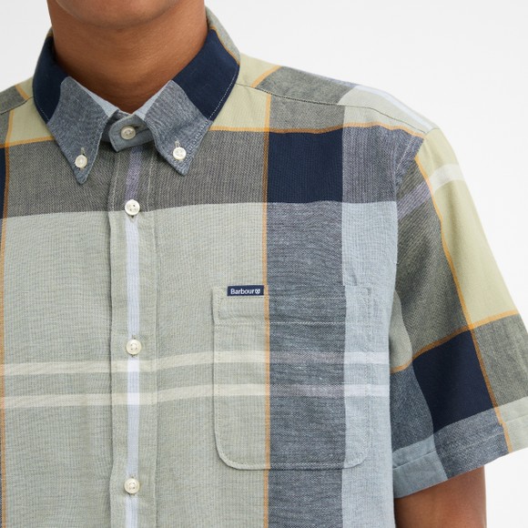 Barbour Lifestyle Mens Blue Doughill Short Sleeve Shirt #3