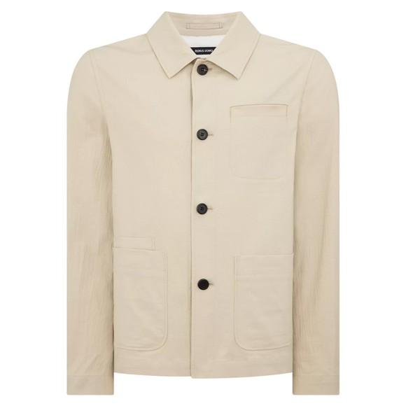 Remus Mens Beige Keats Casual Overshirt