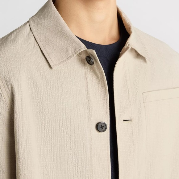 Remus Mens Beige Keats Casual Overshirt main image