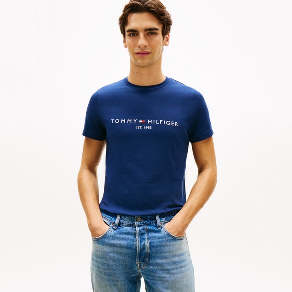 Tommy Hilfiger Mens Blue Core Tommy Logo T-Shirt main image