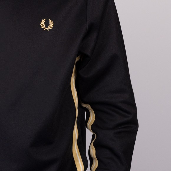 Fred Perry Mens Black Stripe Tape Track Jacket #3