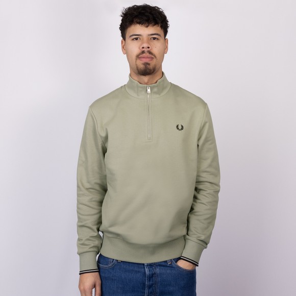 Fred Perry Mens Green 1/2 Zip Sweatshirt #2