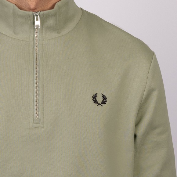 Fred Perry Mens Green 1/2 Zip Sweatshirt #3