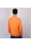 Fynch Hatton Mens Orange Superfine Cotton V Neck Jumper