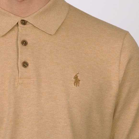 Polo Ralph Lauren Mens Brown Cotton Knitted Polo Shirt #3