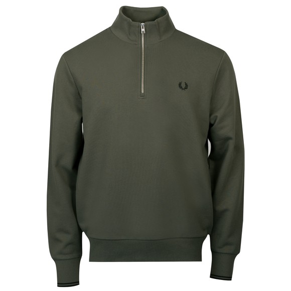 Fred Perry Mens Green 1/2 Zip Sweatshirt #1