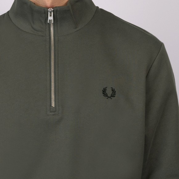 Fred Perry Mens Green 1/2 Zip Sweatshirt #3