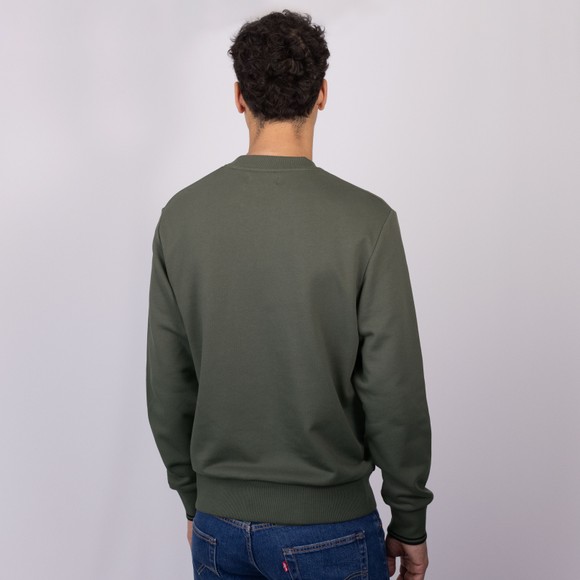 Fred Perry Mens Green Crew Neck Sweatshirt #4