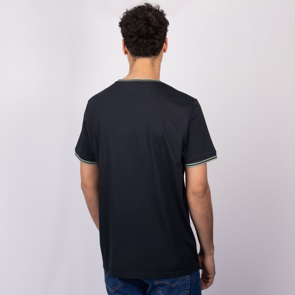 Fred Perry Mens Blue Twin Tipped T-Shirt #4