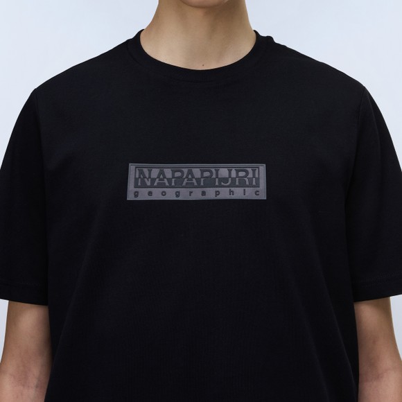 Napapijri Mens Black Box Logo T-Shirt #3