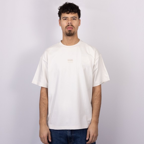 Napapijri Mens White Elevated Logo T-Shirt #3