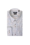 Remus Mens Beige Faded Floral Shirt